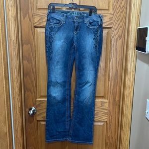 Ariar cheetah bootcut jeans